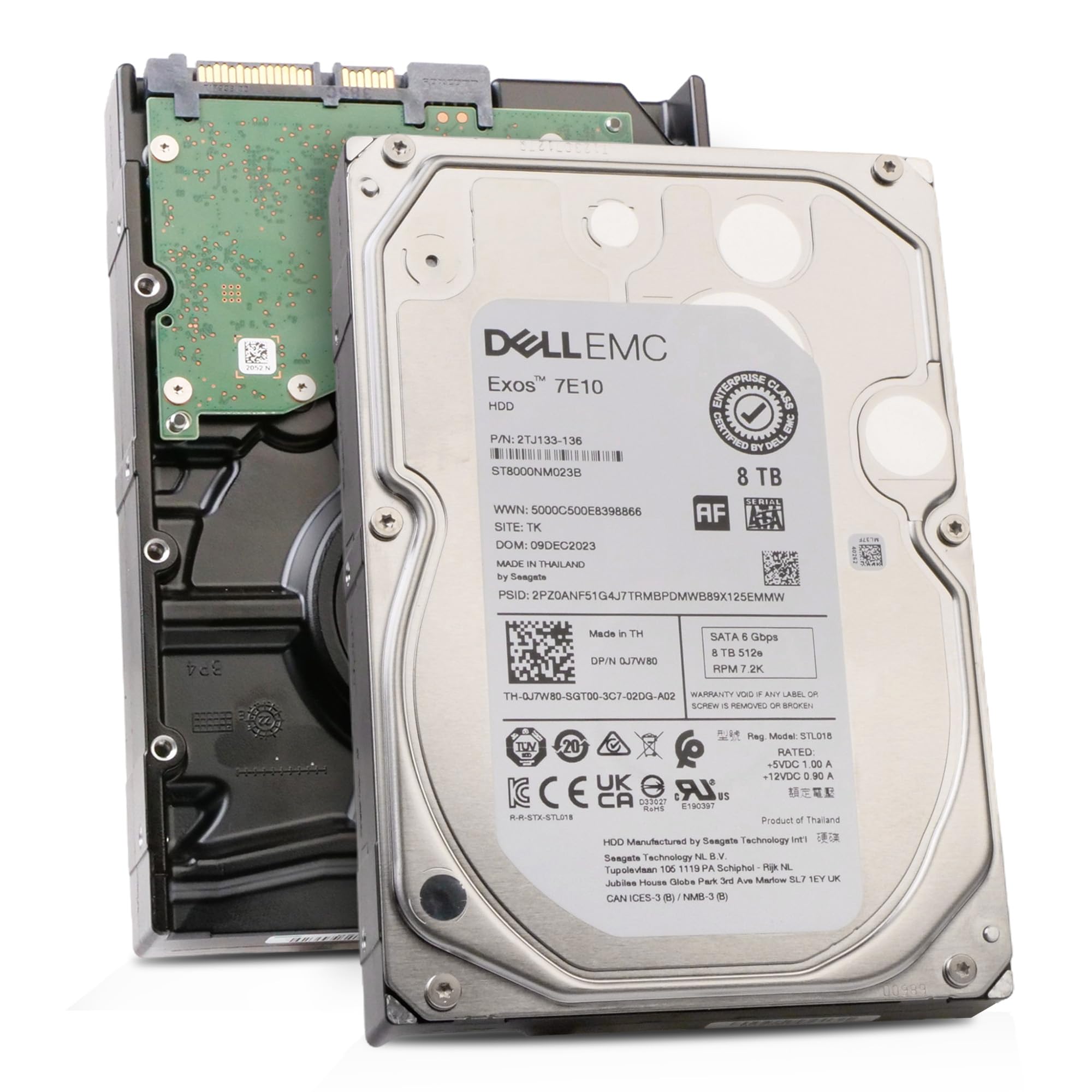 計8tb 1万時間↓ SeagateExos 7E10 4TB×2 A Seagate Exos 7E10 ST8000NM018B 8TB 3.5in LFF 12Gbps 7.2K RPM 512e